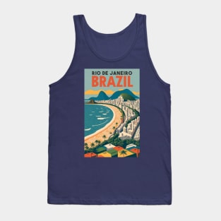 A Vintage Travel Poster of Copacabana - Rio de Janeiro - Brazil Tank Top